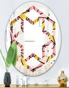 Triangular Gold Design II - Modern Round or Oval Wall Mirror - Hexagon Star