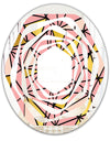 Triangular Gold Design II - Modern Round or Oval Wall Mirror - Whirl