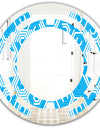 Retro Hexagon Pattern VII - Modern Round or Oval Wall Mirror - Space