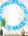 Retro Hexagon Pattern VII - Modern Round or Oval Wall Mirror - Triple C