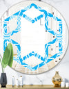 Retro Hexagon Pattern VII - Modern Round or Oval Wall Mirror - Hexagon Star