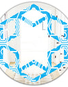 Retro Hexagon Pattern VII - Modern Round or Oval Wall Mirror - Hexagon Star