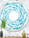 Retro Hexagon Pattern VII - Modern Round or Oval Wall Mirror - Whirl