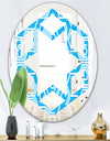 Retro Hexagon Pattern VII - Modern Round or Oval Wall Mirror - Hexagon Star
