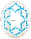 Retro Hexagon Pattern VII - Modern Round or Oval Wall Mirror - Hexagon Star