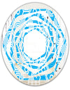 Retro Hexagon Pattern VII - Modern Round or Oval Wall Mirror - Whirl