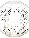Retro Geometrical Abstract Minimal Pattern IX - Modern Round or Oval Wall Mirror - Whirl