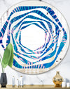 Retro Floral Pattern X - Modern Round or Oval Wall Mirror - Whirl