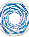 Retro Floral Pattern X - Modern Round or Oval Wall Mirror - Whirl