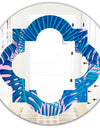 Retro Floral Pattern X - Modern Round or Oval Wall Mirror - Quatrefoil