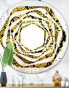 Golden Floral II - Modern Round or Oval Wall Mirror - Whirl
