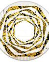 Golden Floral II - Modern Round or Oval Wall Mirror - Whirl