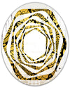 Golden Floral II - Modern Round or Oval Wall Mirror - Whirl