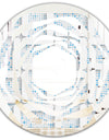 3D White and Light Blue Pattern I - Modern Round or Oval Wall Mirror - Whirl