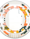 Botanical Retro Design II - Modern Round or Oval Wall Mirror - Space