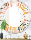 Botanical Retro Design II - Modern Round or Oval Wall Mirror - Wave