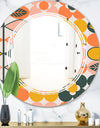 Botanical Retro Design II - Modern Round or Oval Wall Mirror - Triple C