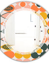 Botanical Retro Design II - Modern Round or Oval Wall Mirror - Triple C