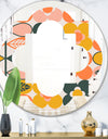 Botanical Retro Design II - Modern Round or Oval Wall Mirror - Quatrefoil