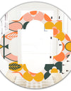 Botanical Retro Design II - Modern Round or Oval Wall Mirror - Quatrefoil