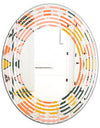Botanical Retro Design II - Modern Round or Oval Wall Mirror - Wave