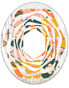 Botanical Retro Design II - Modern Round or Oval Wall Mirror - Whirl
