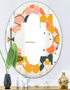 Botanical Retro Design II - Modern Round or Oval Wall Mirror - Quatrefoil