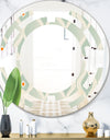 Retro Abstract Drops VII - Modern Round or Oval Wall Mirror - Space