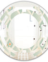 Retro Abstract Drops VII - Modern Round or Oval Wall Mirror - Space
