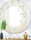 Retro Abstract Drops VII - Modern Round or Oval Wall Mirror - Wave