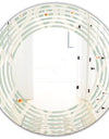 Retro Abstract Drops VII - Modern Round or Oval Wall Mirror - Wave