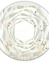 Retro Abstract Drops VII - Modern Round or Oval Wall Mirror - Whirl