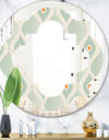 Retro Abstract Drops VII - Modern Round or Oval Wall Mirror - Quatrefoil
