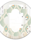 Retro Abstract Drops VII - Modern Round or Oval Wall Mirror - Quatrefoil