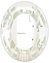 Retro Abstract Drops VII - Modern Round or Oval Wall Mirror - Space