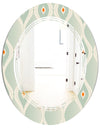 Retro Abstract Drops VII - Modern Round or Oval Wall Mirror - Triple C