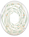 Retro Abstract Drops VII - Modern Round or Oval Wall Mirror - Whirl