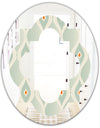 Retro Abstract Drops VII - Modern Round or Oval Wall Mirror - Quatrefoil