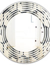 Abstract Retro Triangular Geometrics - Modern Round or Oval Wall Mirror - Wave