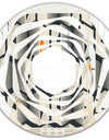 Abstract Retro Triangular Geometrics - Modern Round or Oval Wall Mirror - Whirl