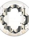 Abstract Retro Triangular Geometrics - Modern Round or Oval Wall Mirror - Quatrefoil