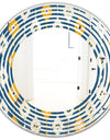 Retro Abstract Pattern II - Modern Round or Oval Wall Mirror - Wave