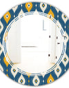 Retro Abstract Pattern II - Modern Round or Oval Wall Mirror - Triple C