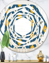 Retro Abstract Pattern II - Modern Round or Oval Wall Mirror - Whirl