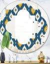 Retro Abstract Pattern II - Modern Round or Oval Wall Mirror - Quatrefoil