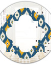 Retro Abstract Pattern II - Modern Round or Oval Wall Mirror - Quatrefoil