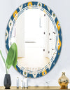 Retro Abstract Pattern II - Modern Round or Oval Wall Mirror - Triple C