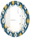Retro Abstract Pattern II - Modern Round or Oval Wall Mirror - Triple C