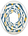 Retro Abstract Pattern II - Modern Round or Oval Wall Mirror - Whirl