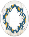 Retro Abstract Pattern II - Modern Round or Oval Wall Mirror - Quatrefoil